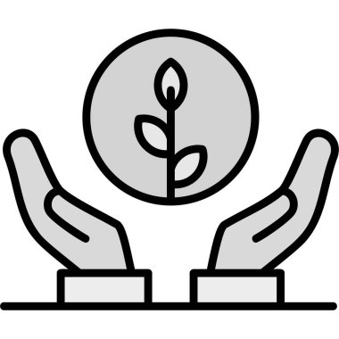 Çiçek. Web simgesi basit illüstrasyon