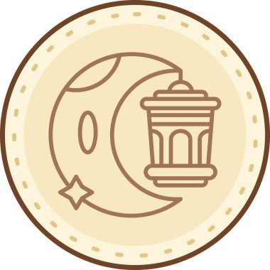 Ay ikonu vektör illüstrasyonu