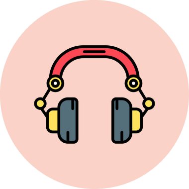 kulaklık simgesi vektör illüstrasyonu