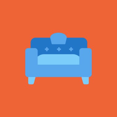 Koltuk vektör simgesi. ev sembolü çizimi