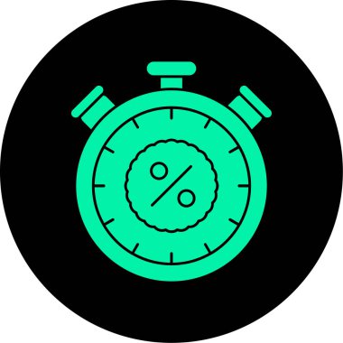 Bir kronometre simgesinin vektör çizimi