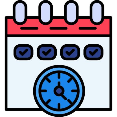 Takvim simgesi vektör illüstrasyonu