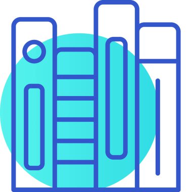 Kitaplar. Web simgesi basit illüstrasyon