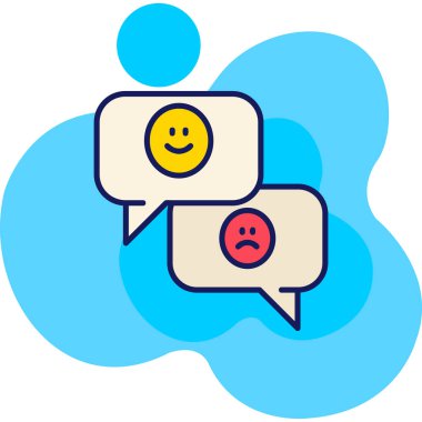 Konuş. Web simgesi basit illüstrasyon