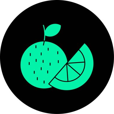 Eşsiz kavun simgesi vektör çizimi