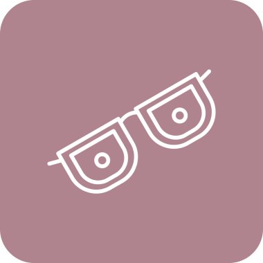 Görme duyusu tahliye simgesi, basit vektör illüstrasyonu