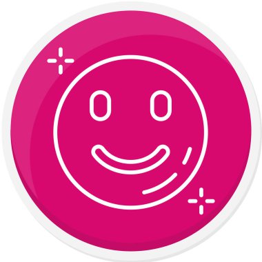 Gülümse. Web simgesi basit illüstrasyon