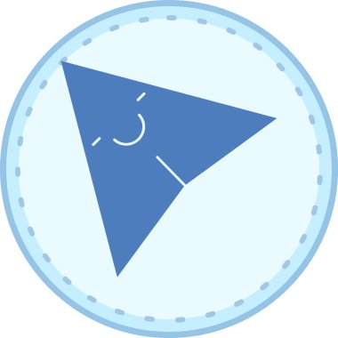 Bir bayrak simgesinin vektör illüstrasyonu