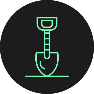 Kürek simgesi, vektör illüstrasyon tasarımı