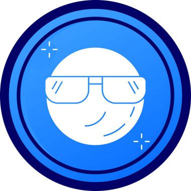 Gözlük simgesi, çizgi film tarzı