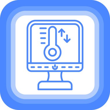 termometre simgesi vektör illüstrasyonu