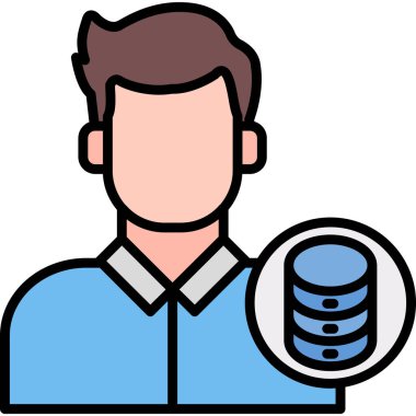 veri merkezi veritabanı simgesi - taslak biçimi