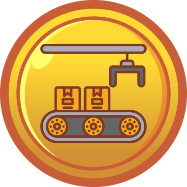 Bir robot makinesinin vektör illüstrasyonu