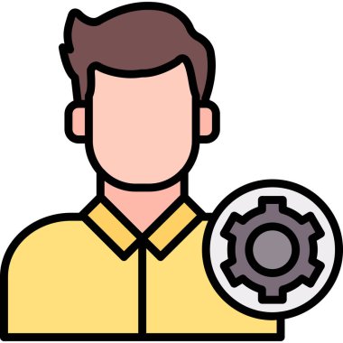 Tamirci. Web simgesi basit illüstrasyon