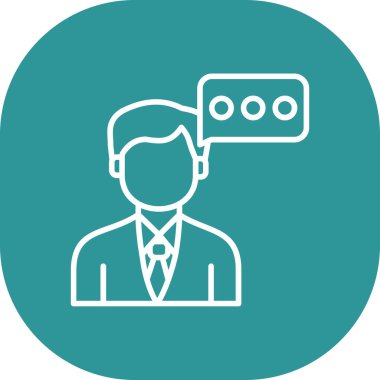 Soyut olarak izole edilmiş iş adamı simgesi