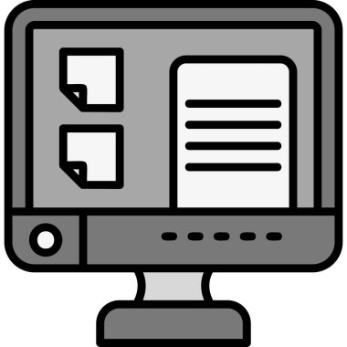 Bilgisayar masaüstü simgesi ana hat biçiminde