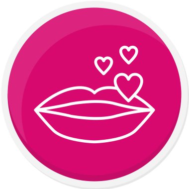 dudak simgesi vektör illüstrasyonu