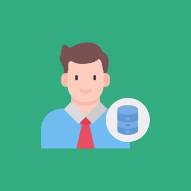 İşadamı akıllı telefonu evrak çantasıyla kullanıyor. vektör çizimi tasarımı