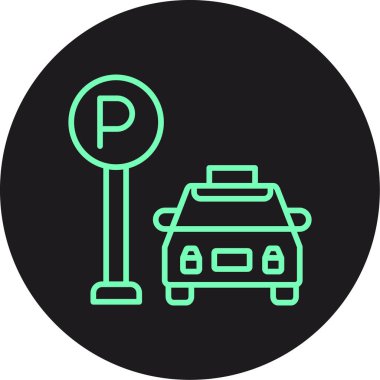 park ışığı vektör çizgisi simgesi