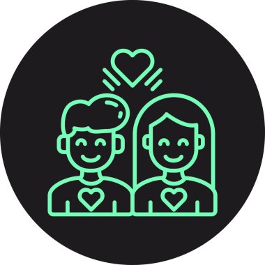 Kalp simgesi olan bir adamın vektör çizimi