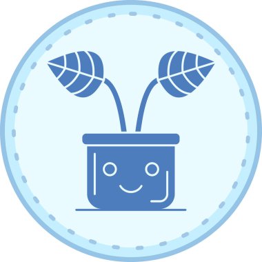 Bir bitkinin vektör illüstrasyonu