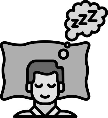 Uyku ikonlu adam çizgi filmi