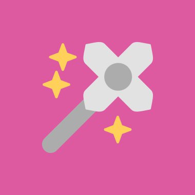 Asası olan uzun bir gölge yıldız simgesinin çizimi