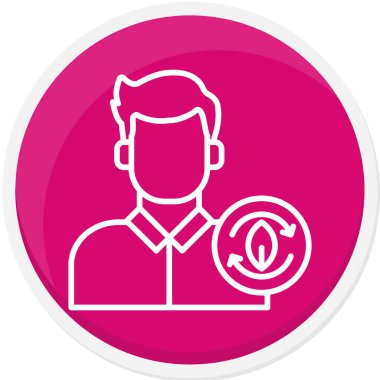 Hedef simgesi olan adam, vektör illüstrasyonu