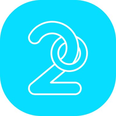2 sayı simgesi vektör illüstrasyonu