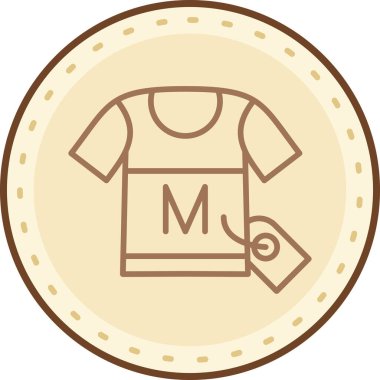 Basit vektör simgesi, gömleğin modern illüstrasyonu