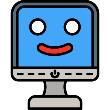 robot ikon vektör illüstrasyonu