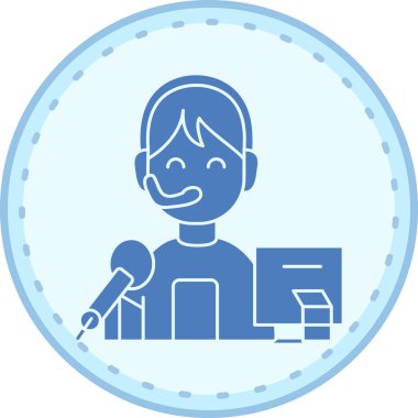 mikrofon simgesi vektör illüstrasyonu