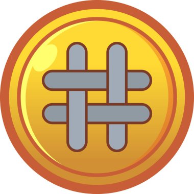 Yen işaretli para. Basit tasarım