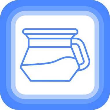 Kahve. Web simgesi basit illüstrasyon