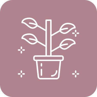 Çiçek. Web simgesi basit illüstrasyon