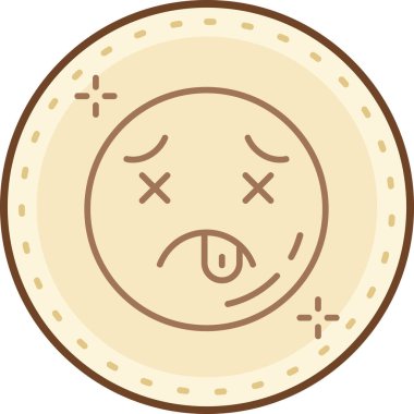 emoji yüz simgesi, vektör illüstrasyonu