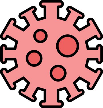 Virüs simgesi. Basit resimleme