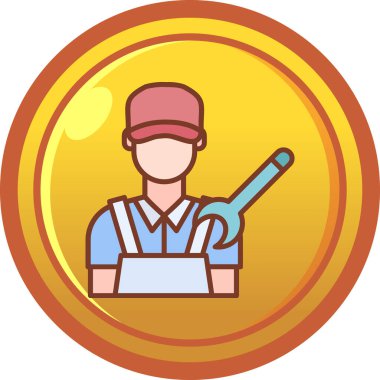 Bir kadın simgesinin vektör illüstrasyonu