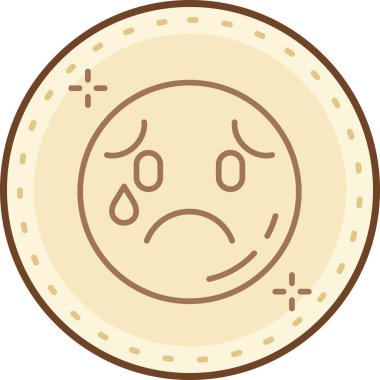 Üzücü. Web simgesi basit illüstrasyon