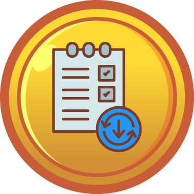 Kontrol listesi. Web simgesi basit illüstrasyon