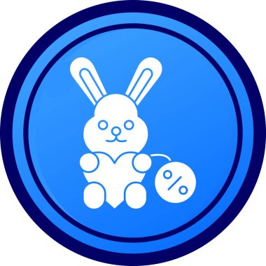 Moda tarzında izole edilmiş arka planda paskalya ikonu olan tavşan