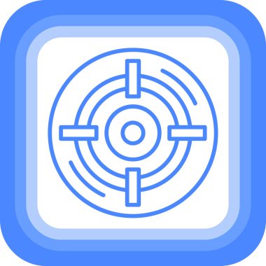 Göz taraması. Web simgesi basit illüstrasyon