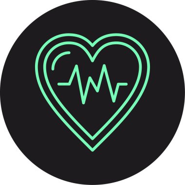 Kalp ikonu vektör illüstrasyonu