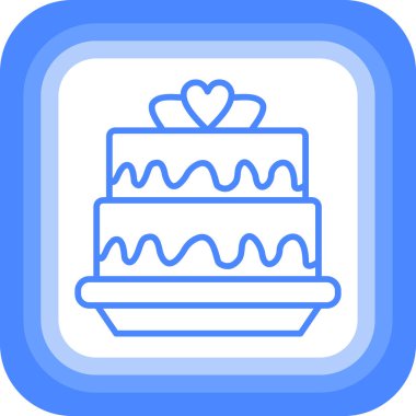 Kek. Web simgesi basit illüstrasyon