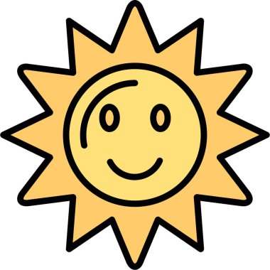 Güneş Simgesi Vektör illüstrasyonu