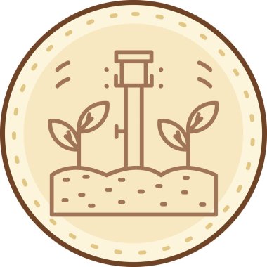 Bir bitki simgesinin vektör illüstrasyonu