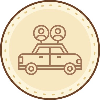 araba simgesi vektör illüstrasyonu