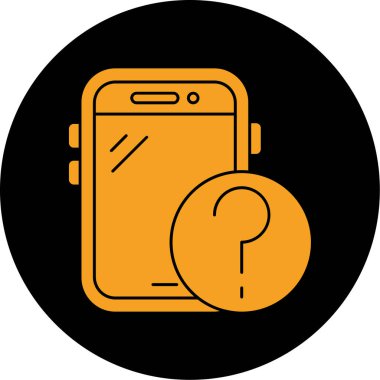 Bir smartphone simge vektör çizim