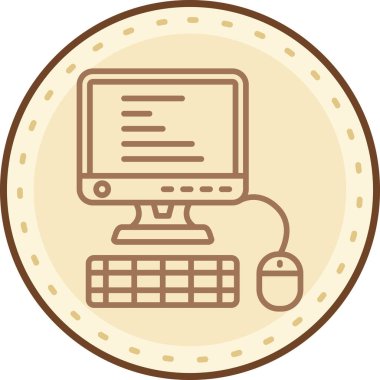 Modern bilgisayar simgesinin vektör illüstrasyonu