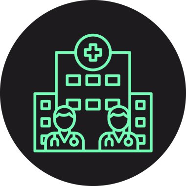 tıbbi ekip simgesi vektör illüstrasyonu